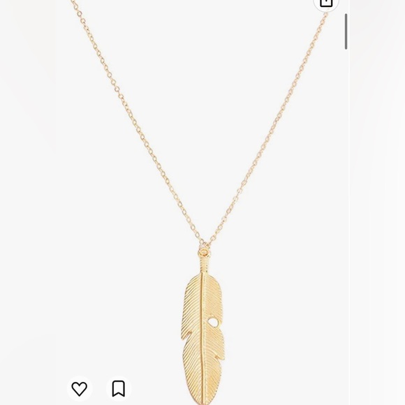 Boho Feather Pendant Necklace Chain Long Leaf Necklace for Fall - Picture 1 of 5